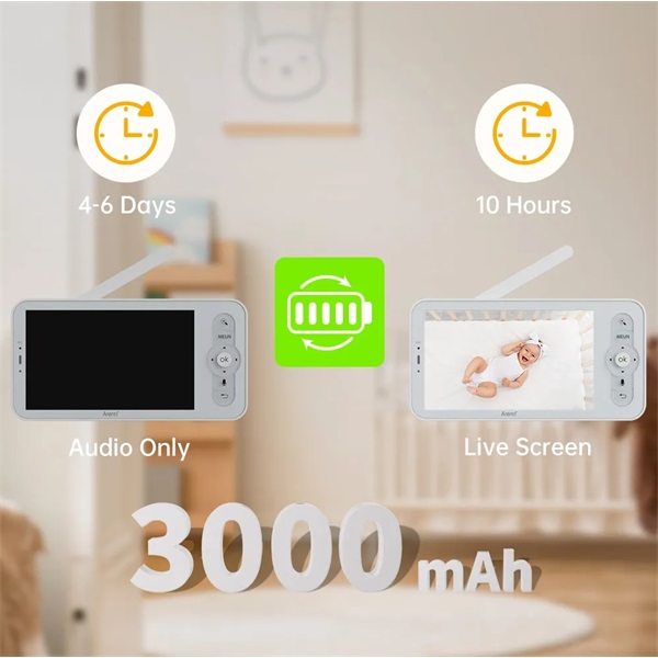 Arenti bébiőr szett AINANNY + 5" LCD 3MP sírás- hőmérséklet- páratartalom figyelés Arenti bébiőr szett AINANNY + 5" LCD 3MP sírás- hőmérséklet- páratartalom figyelés