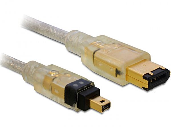 Delock DL82576 FireWire 1 méteres összekötő kábel (6/4 tűs) Delock DL82576 FireWire 1 méteres összekötő kábel (6/4 tűs)