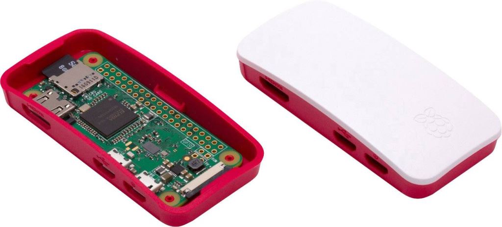 Raspberry Pi Zero ház fehér-piros (RB-CASE-ZERO2)