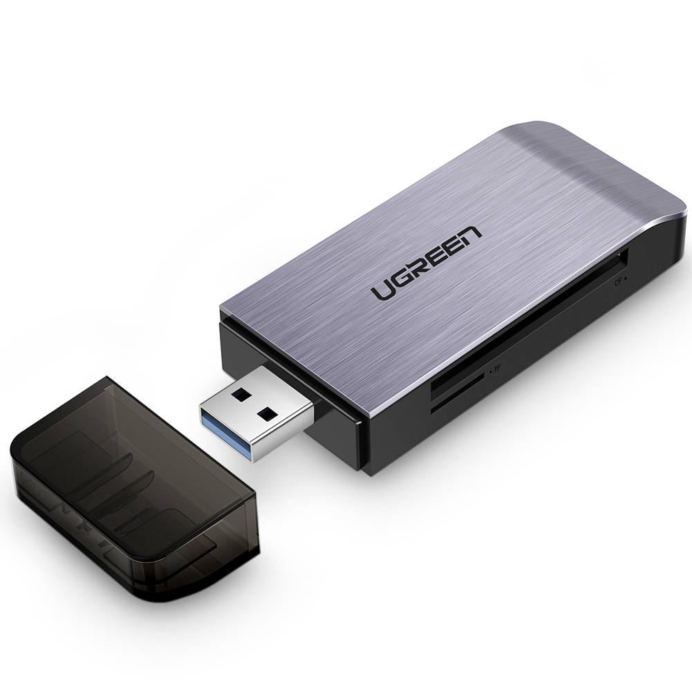UGREEN 4 az 1-ben USB adapter  SD + microSD kártyaolvasó, ezüst (50541)