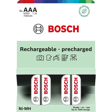 Bosch HR03B4P700/00 ELEM TÖLTHETŐ AAA 700mAh 4-BLISZTER