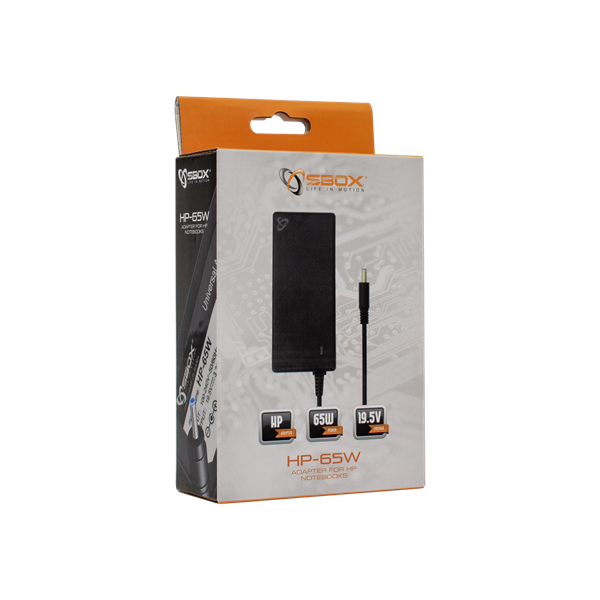 SBOX HP-65W Notebook töltő LAPTOP ADAPTER 19.5V-65W
