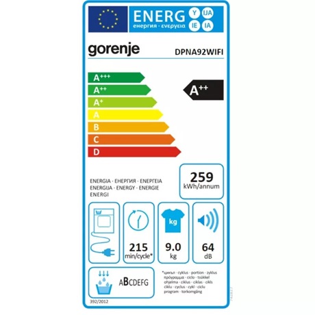 Gorenje DPNA92WIFI Hőszivattyús szárítógép