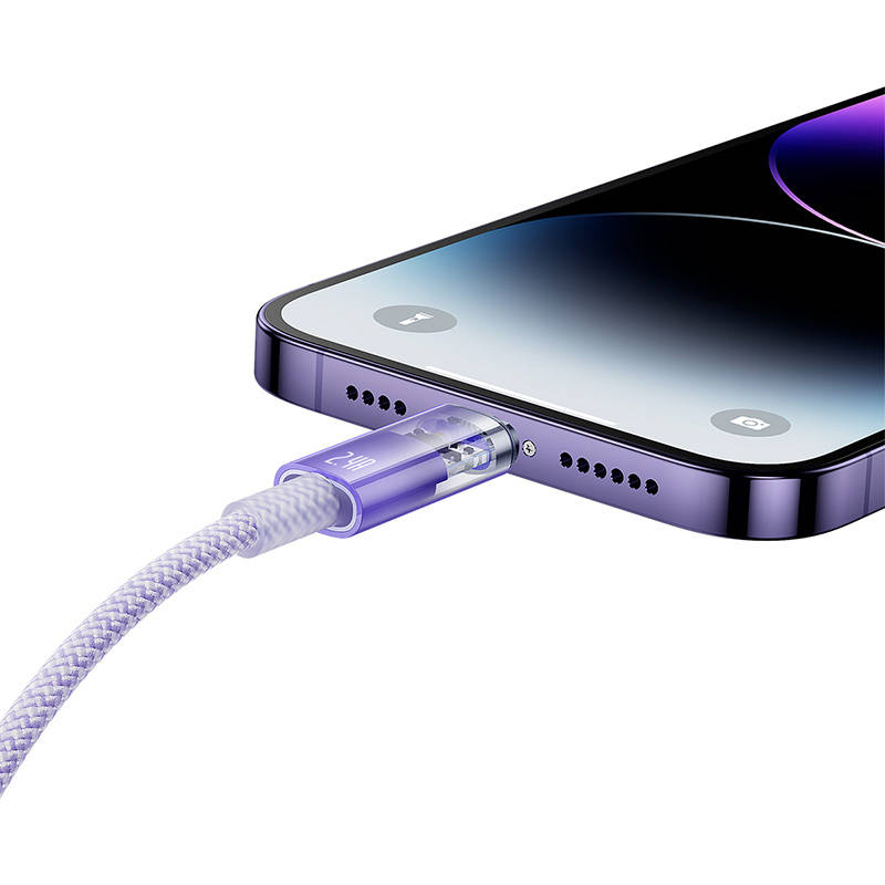 Fast Charging cable Baseus USB-A to Lightning Explorer Series 1m 2.4A (purple)