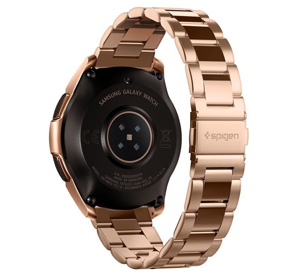 SPIGEN MODERN FIT pótszíj (univerzális, 20 mm fém, állítható) ROZÉARANY [Realme Watch]