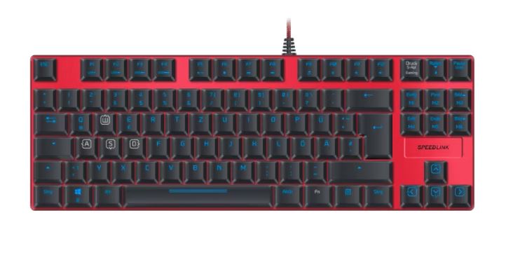SpeedLink SL-670008-BKRD-HU ULTOR vezetékes gaming billentyűzet megvilágítással fekete-piros SpeedLink SL-670008-BKRD-HU ULTOR vezetékes gaming billentyűzet megvilágítással fekete-piros