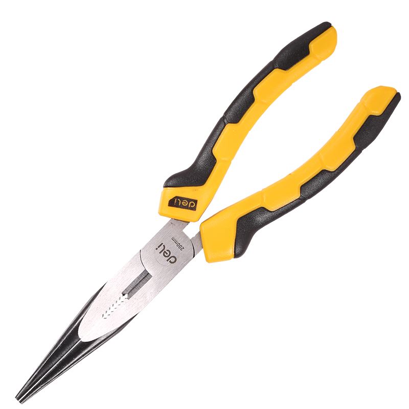 Deli Tools hosszúcsőrű fogó 8" sárga (EDL2108) Deli Tools hosszúcsőrű fogó 8" sárga (EDL2108)