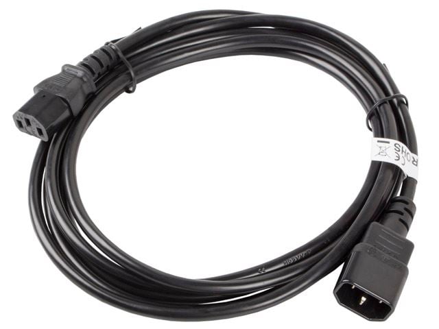 Lanberg hálózati kábel hosszabbító IEC 320 C13 --> C14 VDE 3m (CA-C13E-11CC-0030-BK)