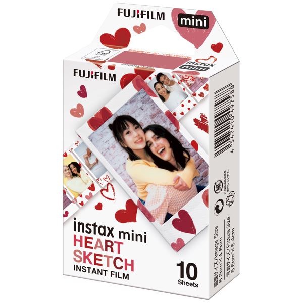 Fujifilm Instax Mini Film "Heart Sketch" 10 lap/csomag