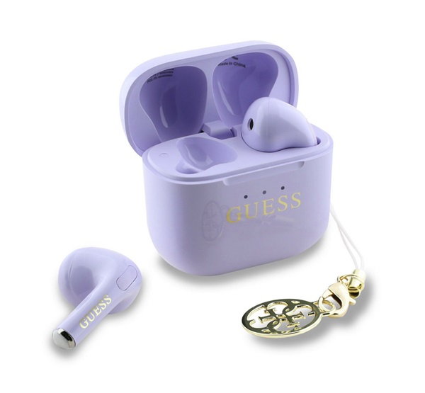CG MOBILE GUESS CLASSIC LOGO CHARM bluetooth fülhallgató SZTEREO (v5.4, TWS, mikrofon + töltőtok) LILA (GUTWSXMCCLU)