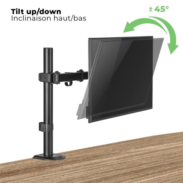 Advance  XTENDMOUNTS Single  17-32"  dönthető forgatható Monitor Asztali konzol Fekete 