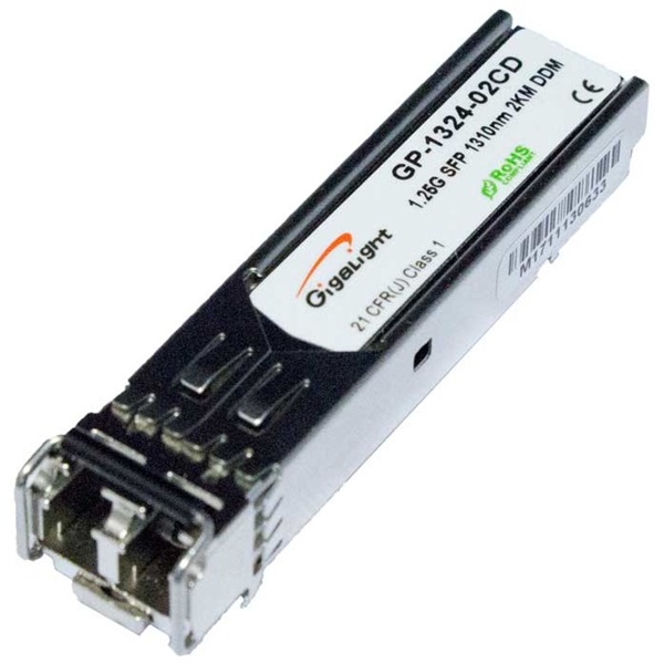 GIGALIGHT Modul SFP, 1.25G, 1310nm, 2km távolság (MM), 0~70 hőm. tart., DDM funkció GIGALIGHT Modul SFP, 1.25G, 1310nm, 2km távolság (MM), 0~70 hőm. tart., DDM funkció