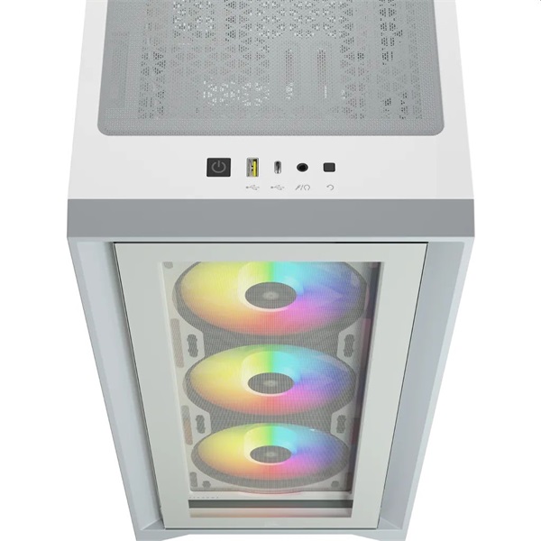 CORSAIR iCUE 4000X RGB számítógépház Fehér
