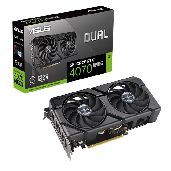 ASUS NVIDIA RTX 4070 SUPER 12GB GDDR6X DUAL-RTX4070S-12G-EVO Videókártya