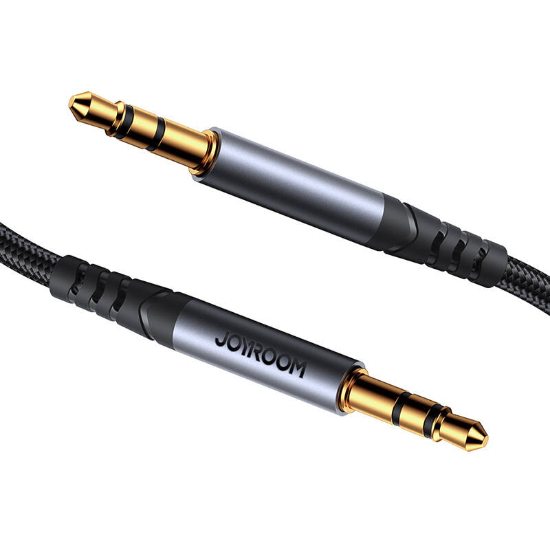 Joyroom SY-A08 AUX cable 3.5mm mini jack to 3.5mm mini jack, braided, 1.2m (black) Joyroom SY-A08 AUX cable 3.5mm mini jack to 3.5mm mini jack, braided, 1.2m (black)