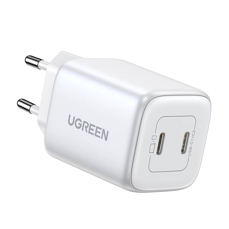 UGREEN Nexode 45W mains charger, 2x USB-C, PD3.0, QC4.0, GaN (white) UGREEN Nexode 45W mains charger, 2x USB-C, PD3.0, QC4.0, GaN (white)
