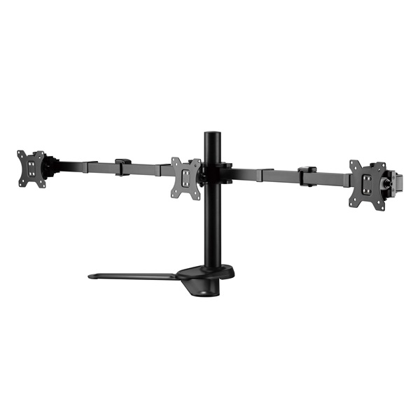 Equip 650125  17"-27" 3 monitor dönthető forgatható állítható magasság Monitor Asztali konzol  Fekete 