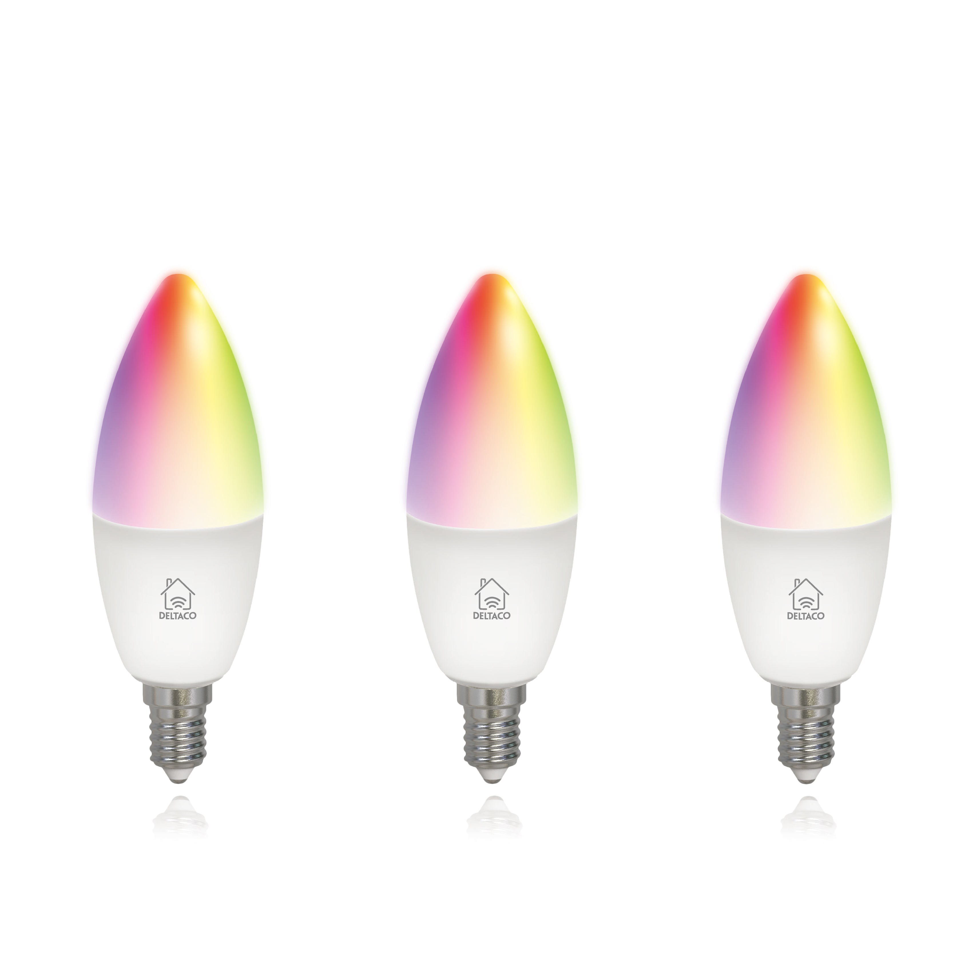 Deltaco SMART HOME SH-LE14RGB-3P RGB gyertya 3db/csomag Izzó Deltaco SMART HOME SH-LE14RGB-3P RGB gyertya 3db/csomag Izzó