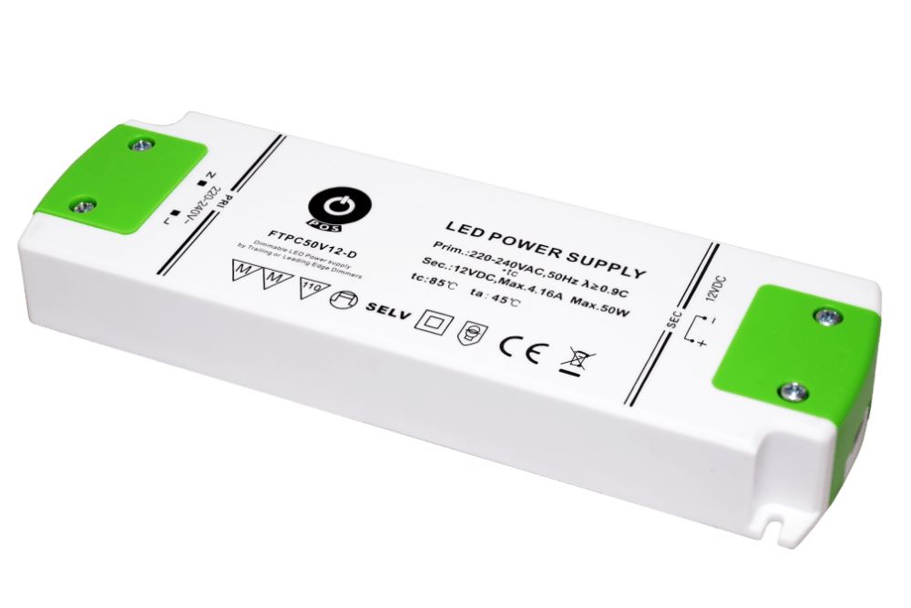 POS Power FTPC50V12-D 12V/4.16A 50W IP20 szabályozható LED tápegység POS Power FTPC50V12-D 12V/4.16A 50W IP20 szabályozható LED tápegység