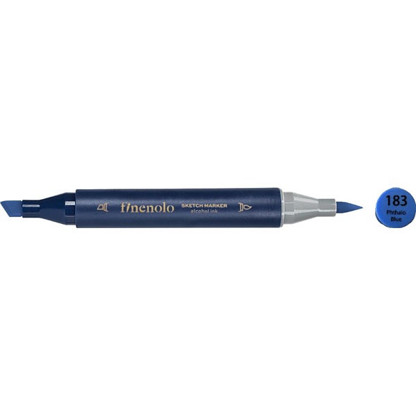 Deli Finenolo 183 - Phthalo Blue kétvégű permanent ART marker Deli Finenolo 183 - Phthalo Blue kétvégű permanent ART marker