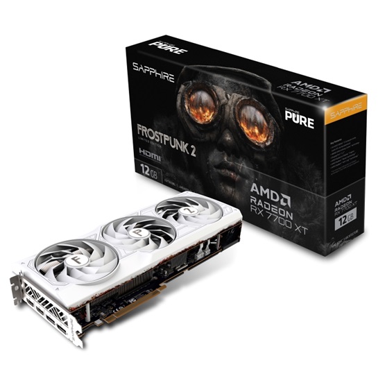 Sapphire AMD RX 7700 XT 12GB GDDR6 - PURE RX 7700 XT FROSTPUNK 2 EDITION Videókártya