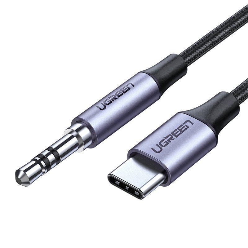 UGREEN AV143 Jack 3,5 mm - USB-C AUX kábel 1m fekete-szürke (30633) UGREEN AV143 Jack 3,5 mm - USB-C AUX kábel 1m fekete-szürke (30633)