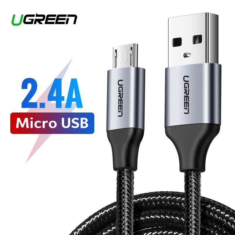 USB-Mikro USB-kábel UGREEN QC 3.0 2,4A 2m (fekete)