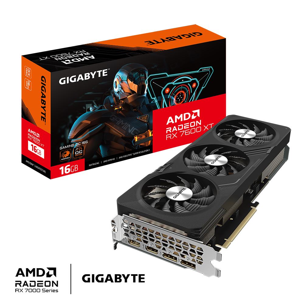 Gigabyte Radeon RX 7600 XT GAMING OC 16G videokártya  