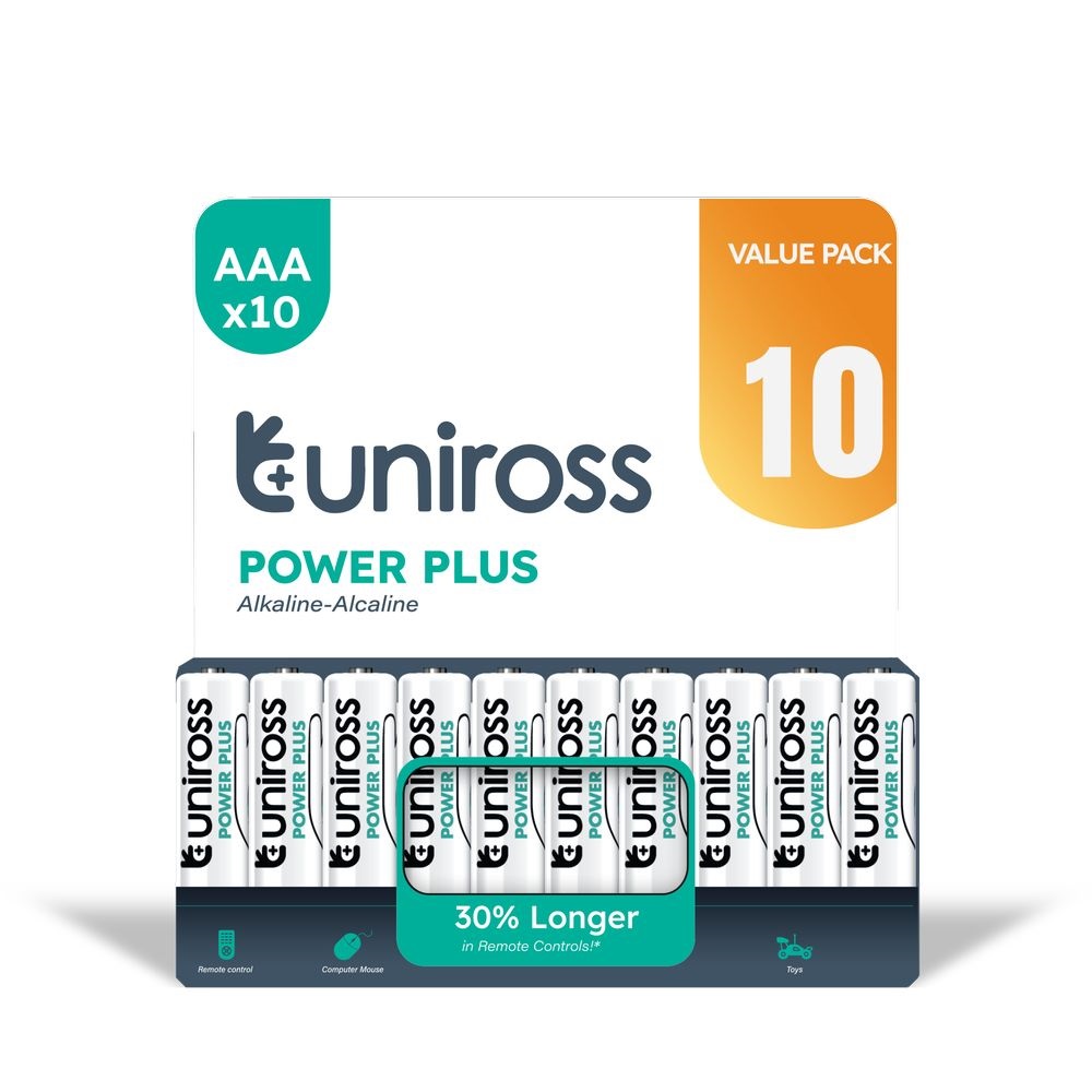 Uniross 1,5V LR03/AAA/mikro tartós alkáli elem POWER PLUS 10db/csomag (UPPAAAPK10A) Uniross 1,5V LR03/AAA/mikro tartós alkáli elem POWER PLUS 10db/csomag (UPPAAAPK10A)