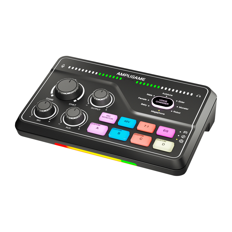 Fifine SC8 RGB játékkeverő Fekete