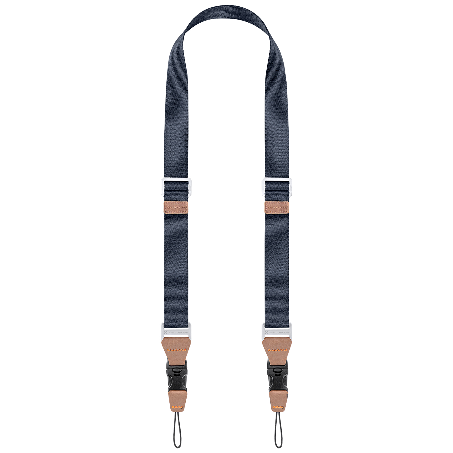 K&F Concept lapos nyakpánt gyorskioldó csattal, 3,2cm x 100-160cm, kék