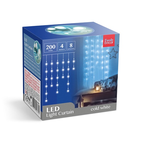 LED FÉNYFÜGGÖNY 4,2 M HIDEGFEHÉR