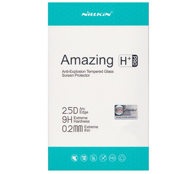 NILLKIN H+ PRO képernyővédő üveg (2.5D lekerekített szél, karcálló, UV szűrés, ultravékony, 0.2mm, 9H) ÁTLÁTSZÓ [Samsung Galaxy A8 ...