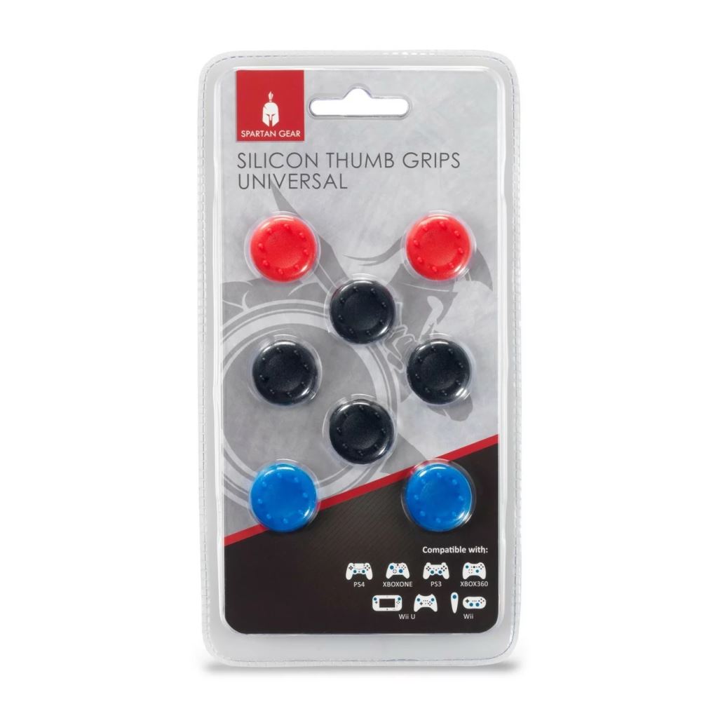 Spartan Gear 036772 univerzális analóg kupak szett fekete-piros-kék 8db/cs  