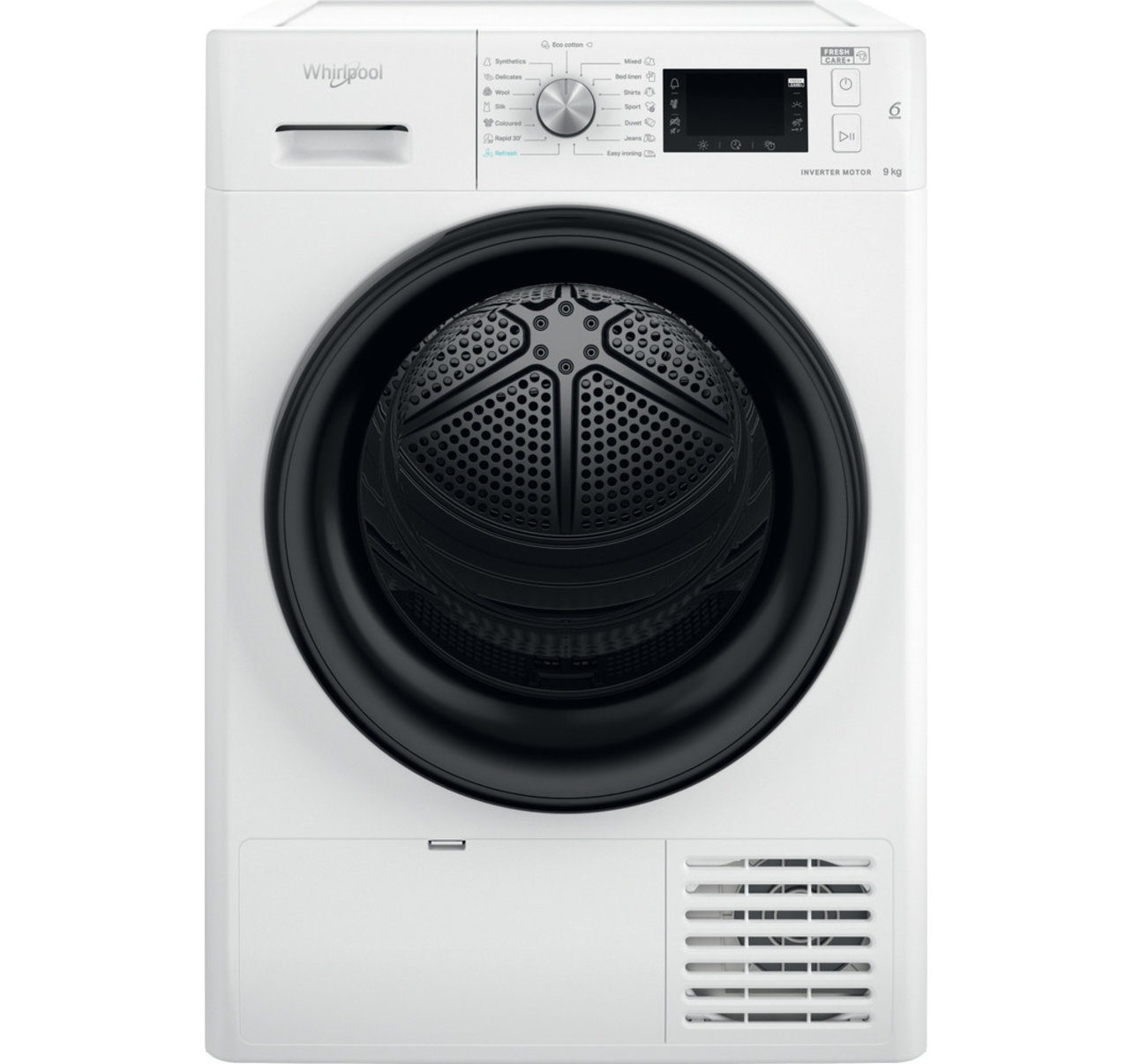 Whirlpool FFT M22 9X2B EE Hőszivattyús szárítógép – 9 Kg, A Energiaosztály, 6. Érzék technológia, Rapid Dry funkció, FreshCare+, Whirlpool FFT M22 9X2B EE Hőszivattyús szárítógép – 9 Kg, A Energiaosztály, 6. Érzék technológia, Rapid Dry funkció, FreshCare+,