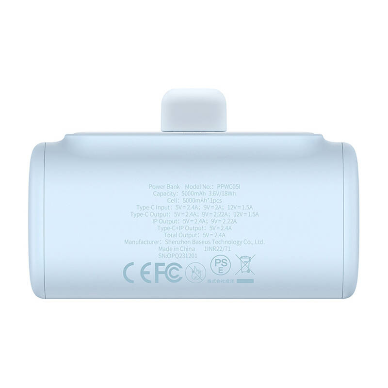 Baseus  5000mAh  20W Compact powerbank  Kék 