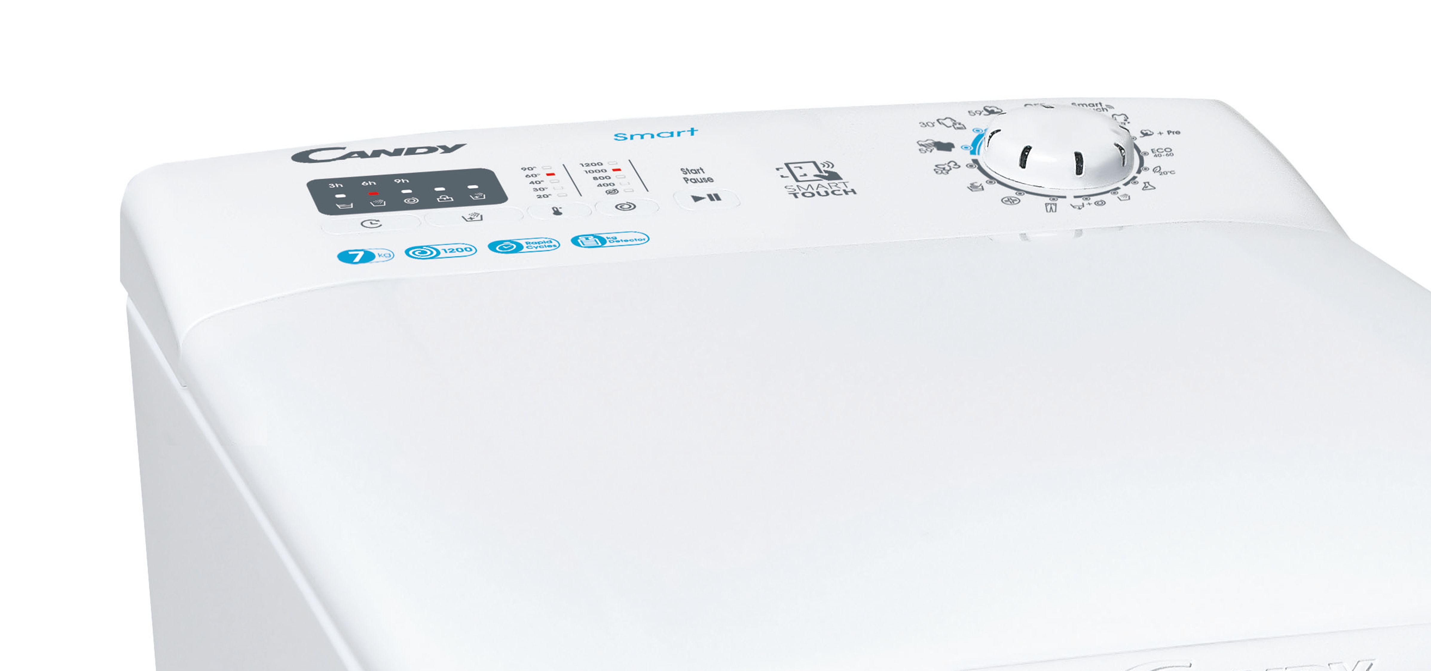 Candy CST27LET Felültöltős mosógép - 7kg, 1200 ford./perc, E Energiaosztály