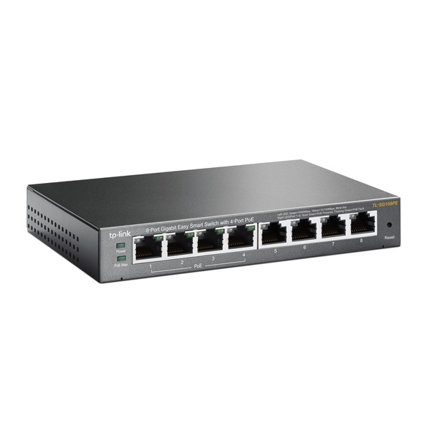 TP-Link TL-SG108PE 10/100/1000Mbps 8 portos PoE smart switch