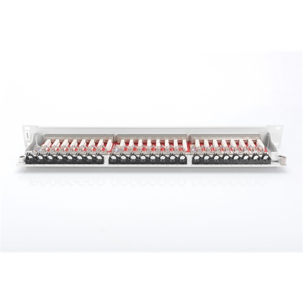 Digitus DN-91624S-EA patch panel 24 port 1U 19" CAT6a árnyékolt fehér