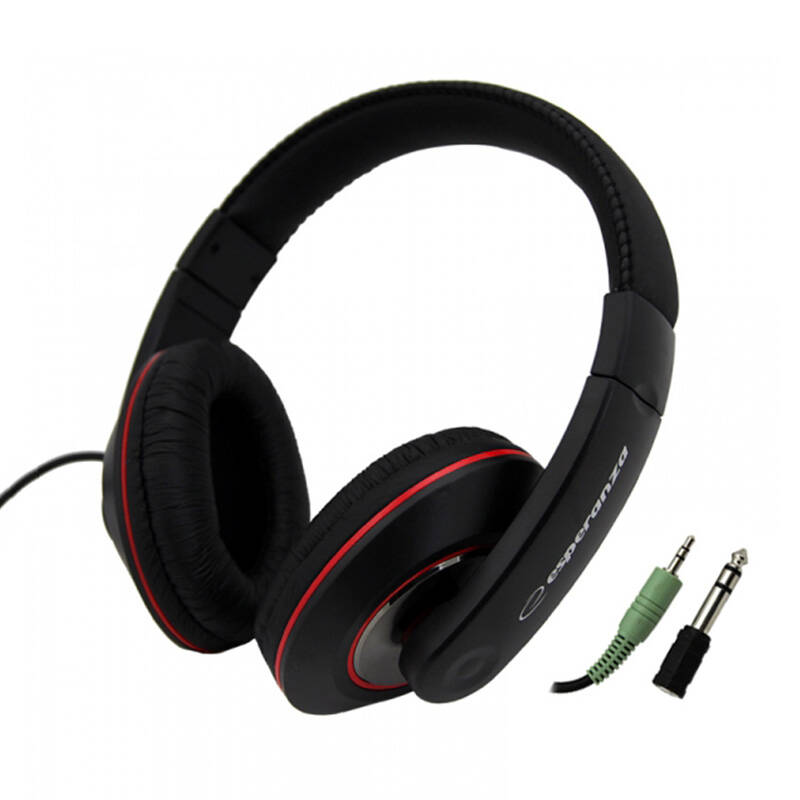 Esperanza EH121 Wired Headphones Fekete