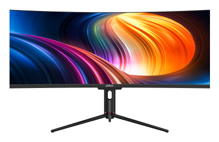 Dahua 49" LM49-EW410CA Monitor -  5120x1440, Ívelt, DQHD, LED, VA, 120Hz, 1ms,  Hangszóró, Fekete-ezüst