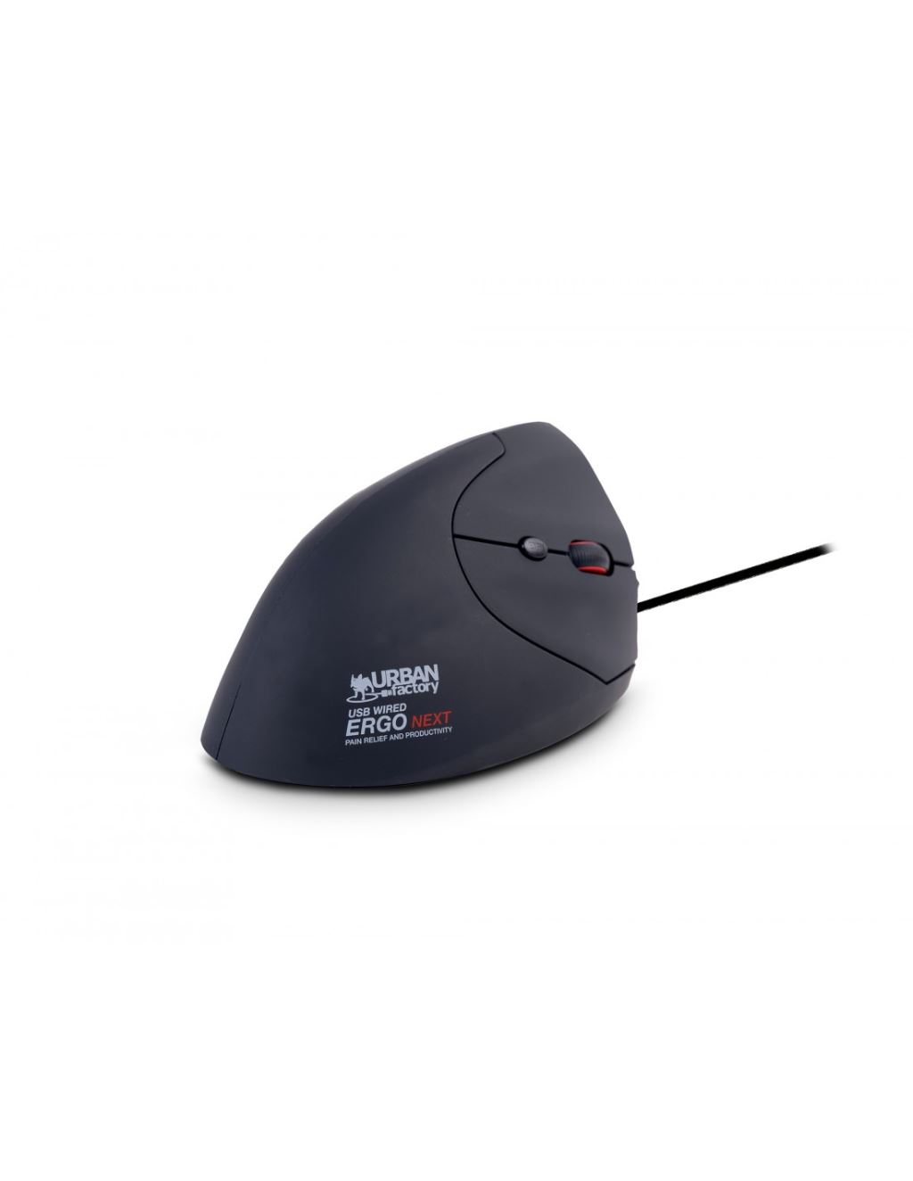 Urban Factory EMR01UF-N ERGO Next ergonomikus jobbkezes hanyattegér fekete  