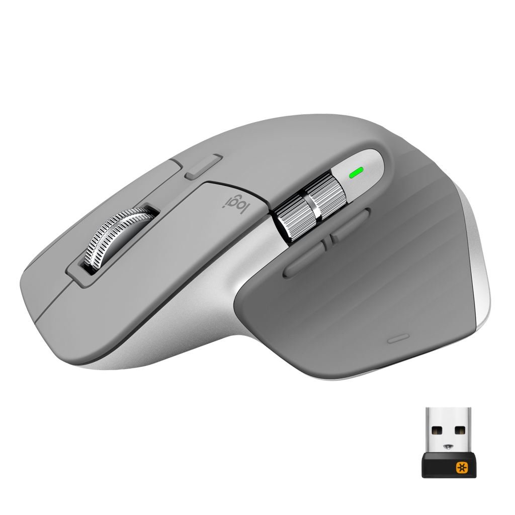 Logitech MX MASTER 3 vezeték nélküli tölthető egér középszürke (910-005695)