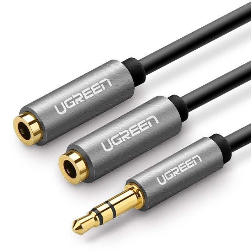 UGREEN AUX audio elosztó jack kábel 3.5mm 0.2m szürke (10532) UGREEN AUX audio elosztó jack kábel 3.5mm 0.2m szürke (10532)