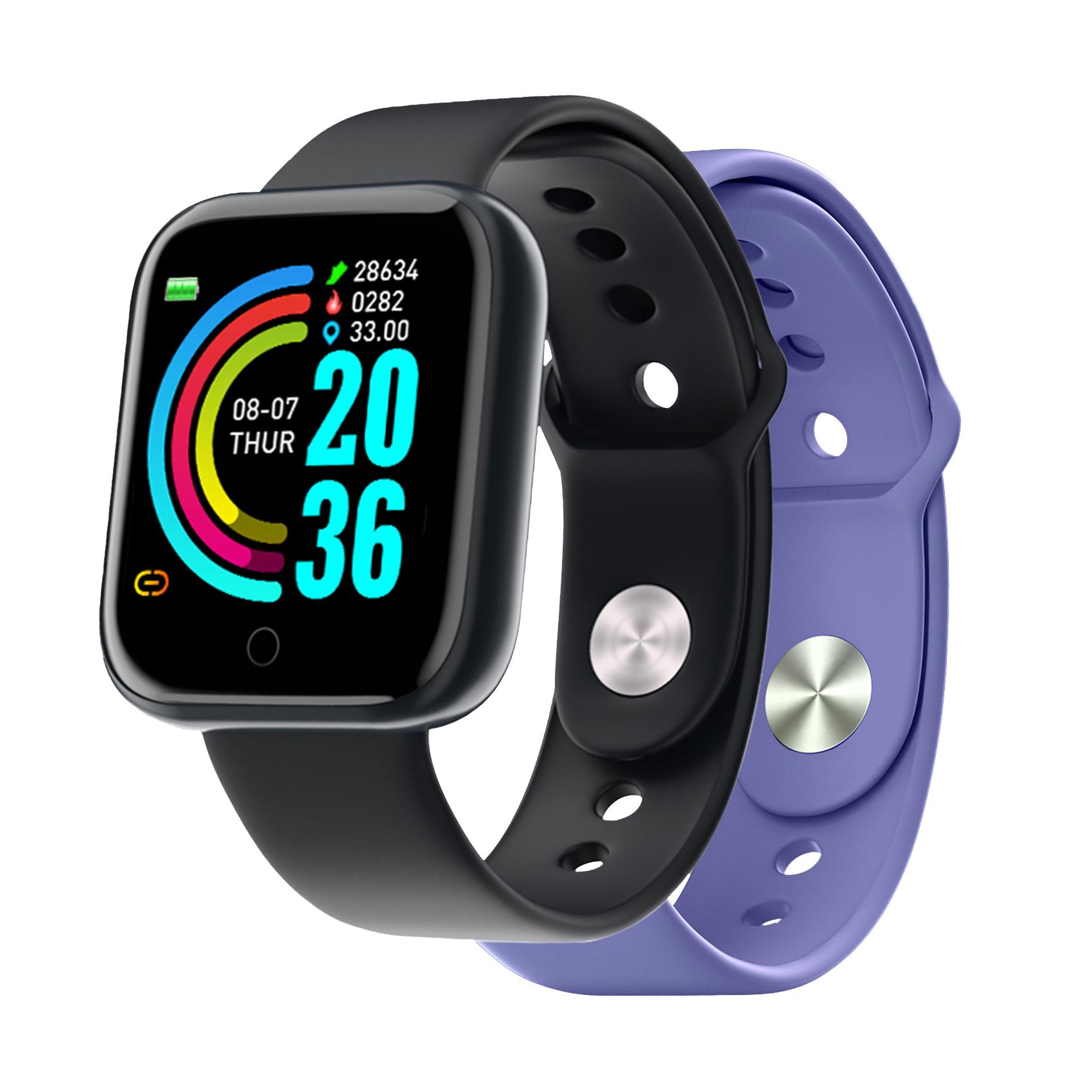 Celly Trainerbeat sport, okosóra, pulzus és véroxigénmérő, alvásfigyelő, fekete és lila szíj
