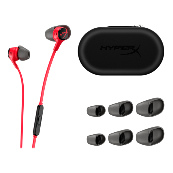 HP HYPERX Vezetékes Fülhallgató Cloud Earbuds II red