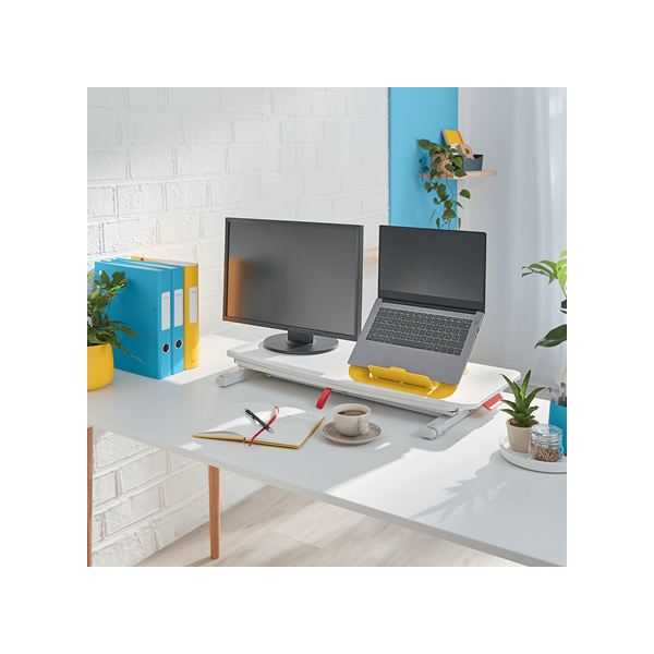 LEITZ 65320085 Ergo Cosy Ülő/álló munkaállomás  kihúzható billentyűzettartóval