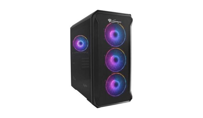 Genesis IRID 503 ARGB táp nélküli ablakos Micro-ATX ház fekete
