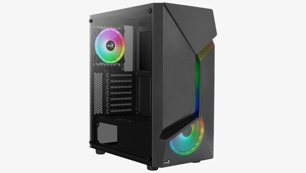 Aerocool Scape ARGB (Scape-G-BK-v3) táp nélküli ablakos ház fekete