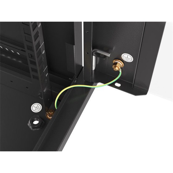 Lanberg 9U 19" fali rack szekrény 600x450mm fekete (WF01-6409-10B)